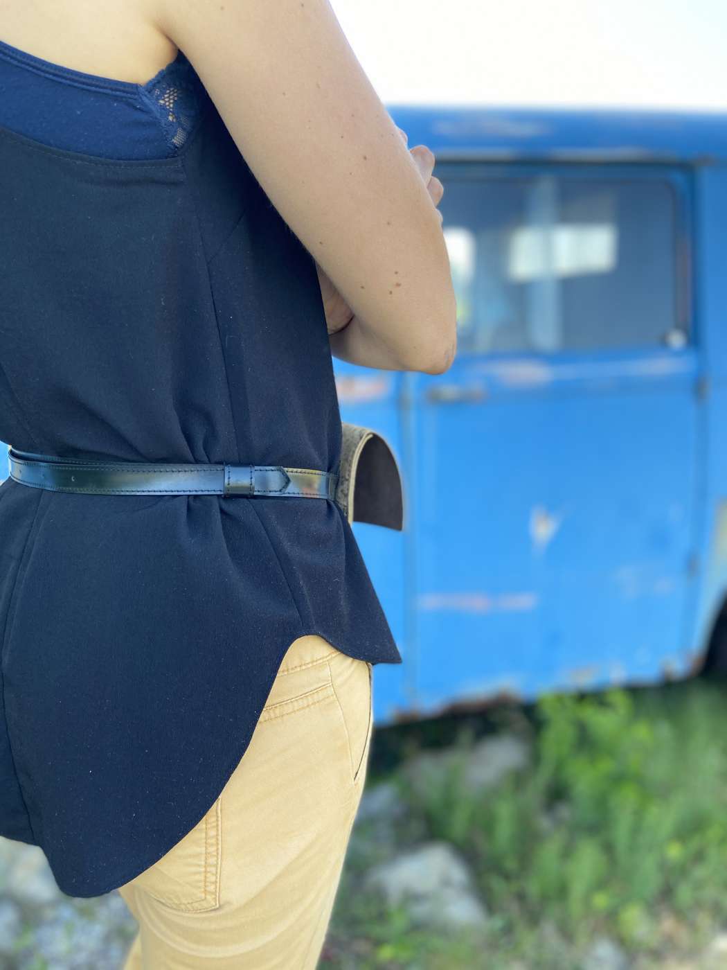 Handmade leather funky waist bag/clutch - Image 5