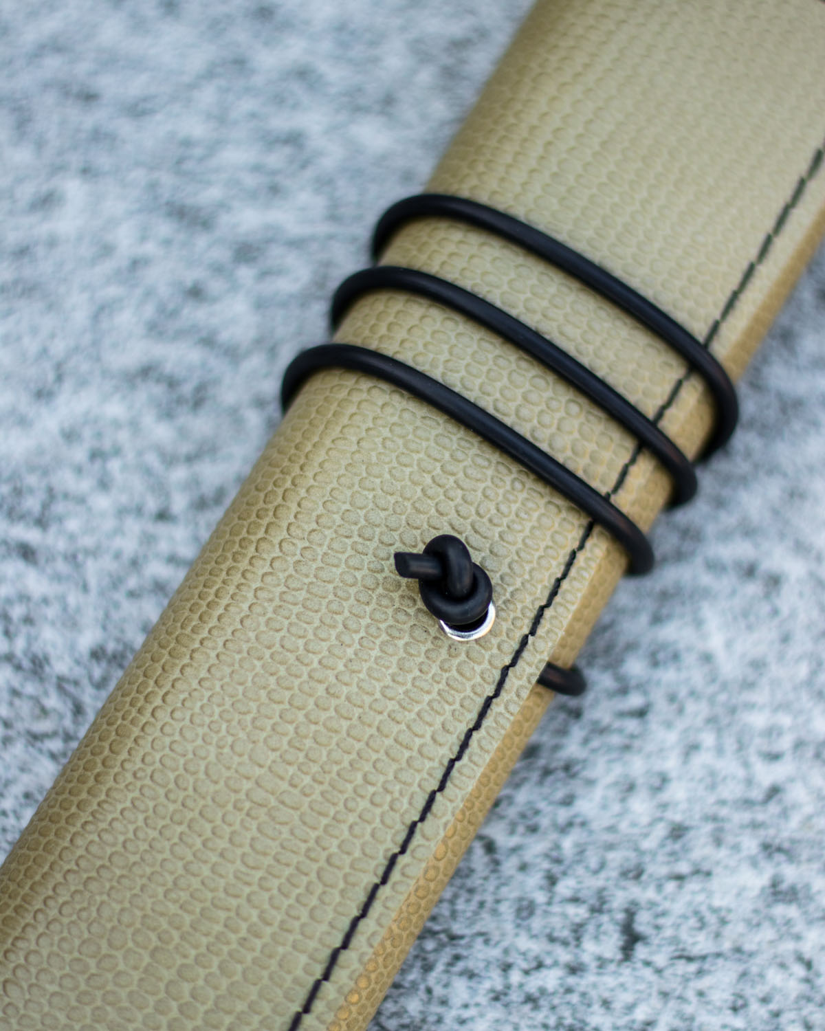 Light green makeup bag. Made from real leather and natural rubber. - Image 2