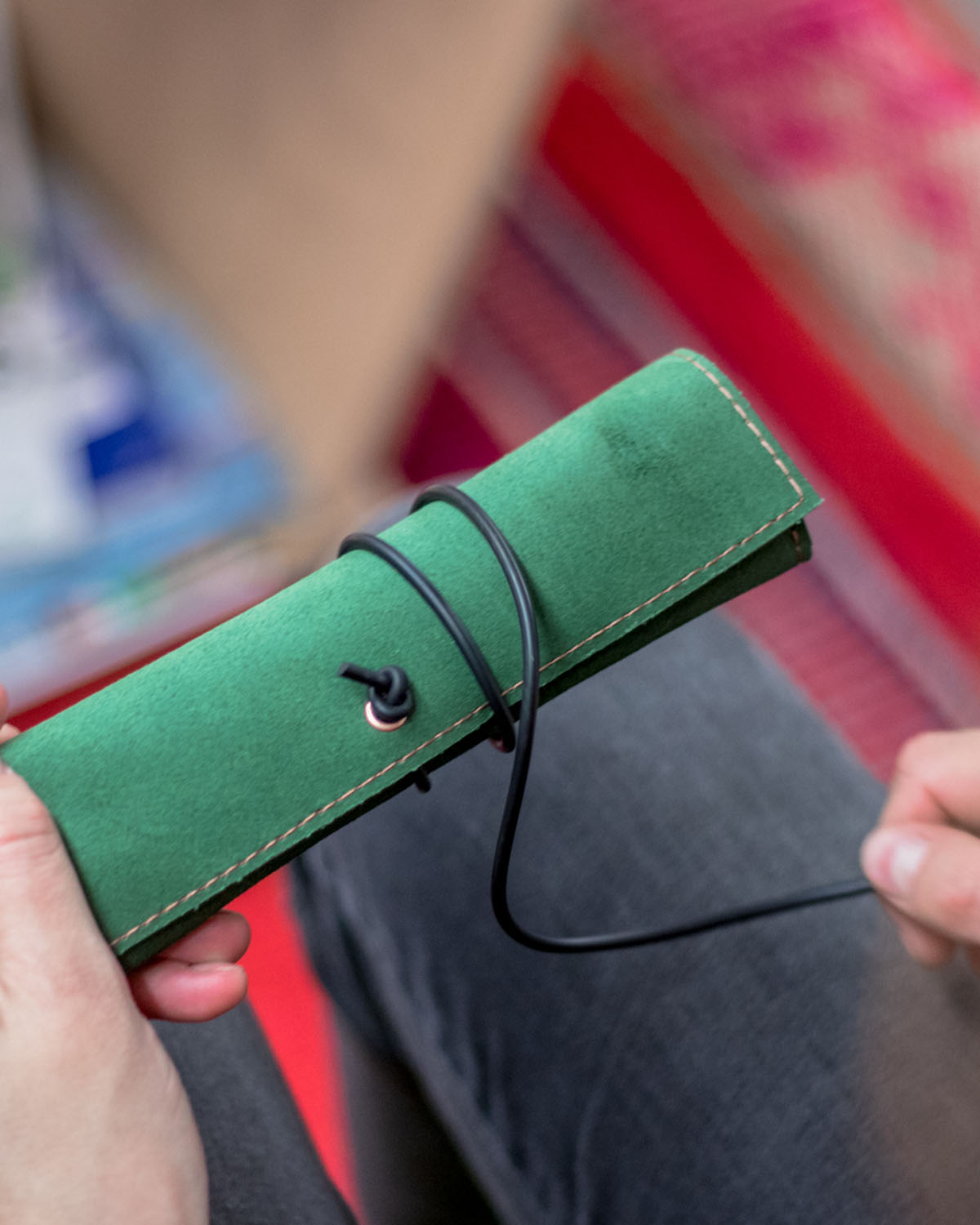 make-up bag green unique make-up bag green unique